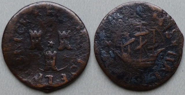 Limerick, Ed Wight 1677 halfpenny, N----